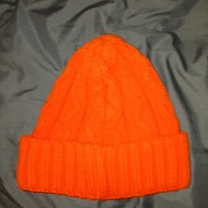 Vibrant Orange Kids Knit Hat